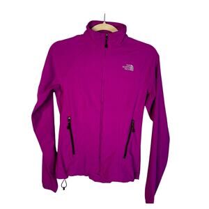 The North Face S Shellrock $179 Jacket Full Zip Soft Shell Fitted Magenta Purple